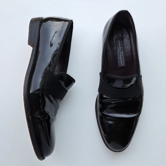 Salvatore Ferragamo Men\'s Black Patent Leather Antoane Loafers 10 main image 4